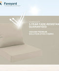 Weatherproof Outdoor Seat Cushion Set 24 X 24 Inch Deep Seat With 24 X 20 Inch Back Cushion Water Resistant Fade Resistant
