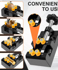 Mini Drill Press Vise Kit With 0 To 2.17 Inch Clamping Range showcasing four jaw precision clamping with close-up detail