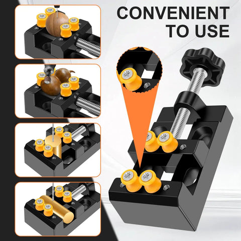 Handy Compact Micro Drill Press Vise Kit With Pin Vise Hand Drill And Dual Clamp Micro 0.1-1mm Bits And 0.5-3mm Twist Bits Portable Bench Vise