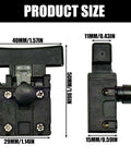 Heavy Duty Replacement Power Control Component For Electric Tool Repair, Black Housing Spare Piece, 40 X 50 mm dimensions displayed.
