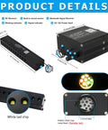 Upgraded 600Pcs Fiber Optic Shooting Star Headliner Kit components with LED chip and power input details