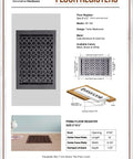 Durable Cast Aluminum Floor Register 8 By 12 Inches For Floors Walls And Ceilings Built To Last Handcrafted Finish indoor use.