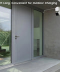 2 Pack 30 Foot Extension Cable For WYZE Cam Pan V3 Outdoor Security Camera Flat Micro USB 90 Degree Power Cord installed