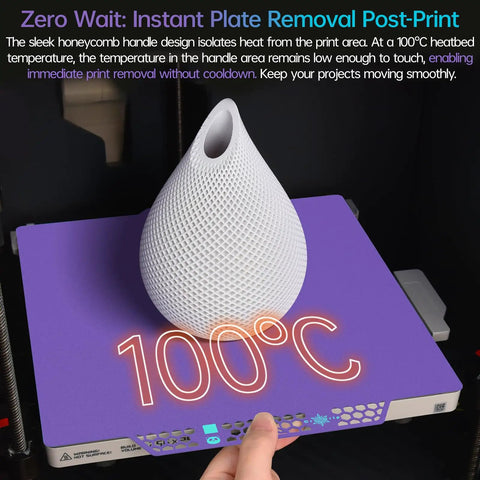 Glacier Cold Build Plate For Bambu Lab 3D Printers Secures Bulletproof First Layers Without The Drama Prevents Peeling And Plays Super Nice With PLA And PETG Filament For Stress Free Fabulous Prints