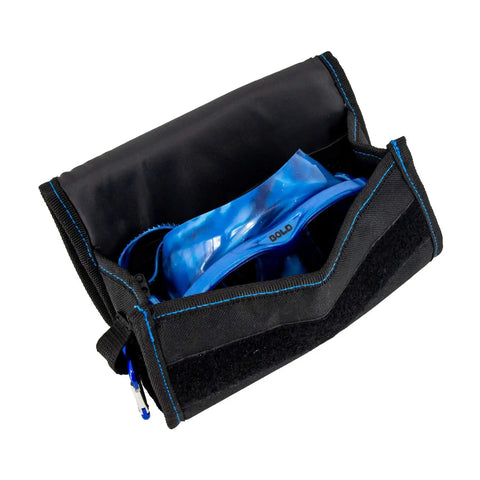 Padded Mask Bag For Scuba And Snorkel Masks With Easy Velcro Closure Large Opening And Carabiner Clip To Attach To Backpacks Or Gear Bags