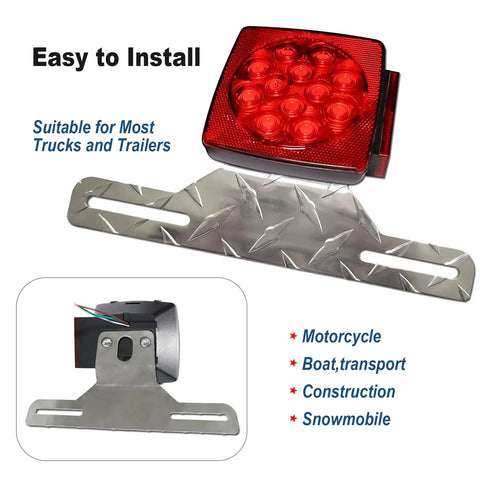 Heavy Duty Trailer License Plate Bracket Frame Aluminum Mount For Trucks, Trailers, RVs And Boats Universal License Plate Holder