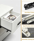 Bottom Mount Drawer Runners 1 Pair 14 Inch 35cm Two Section Extension Quiet Glide Drawer Slides For Kitchen Cabinets Black