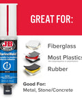MarineWeld Syringe 25 Ml Dual Component Adhesive Sealant For Waterproof Bonds shown for fiberglass, plastics, and rubber use