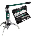Heavy Duty Hydraulic Gear Puller 15 Ton Capacity With Adjustable 2 Or 3 Jaws Bearing Hub Separator shown with case and tools