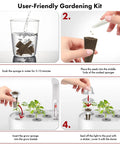 Instructions for using Hydroponic Seed Kit For Strawberry And Tomato Growing Systems With 350 Germinating Seeds Red Cherry Tomato Golden Cherry Tomato White Strawberry And Red Strawberry Includes Seven Pods Baskets Domes Stickers And Plant Food
