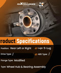 Rear Wheel Bearing And Hub Assembly With ABS Direct Fit For Hyundai Sonata 2016 To 2019 Tucson 2016 To 2021 Veloster N 2019 To 2021