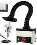 Desktop Solder Fume Extractor With 3 Stage HEPA Carbon Filtration Adjustable Speed Beefy 71 CFM Suction for soldering smoke removal