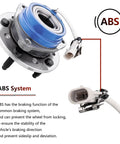 Front Wheel Hub Bearing Assembly Fits Chevy Malibu 1997 To 2005 Classic, Oldsmobile Alero 1999 To 2004, Pontiac Grand Am 1999 To 2005 Replacement Wheel Hub Direct Fit For Easy Install And Long Lasting Performance with ABS sensor