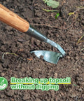 Japanese Weeding Sickle Long Handle Garden Hoe for Easy Weeding Cultivating Soil Loosening and Digging in garden soil