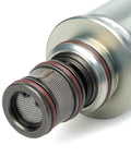 Close-up of Chelsea 380123-12 Hydraulic Solenoid Valve for Powershift PTO, metal cartridge detail with mesh filter exposed