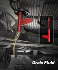 Red fill tool from 7 Piece Aluminum Transmission Service Kit With Fill Tool For Draining Old Fluid, Topping Off With New ATF