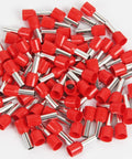 100 Pcs Wire Ferrules Kit 8 AWG Ferrule Connectors End Terminals E10 12 Crimp Connectors Red For Screw Terminal Projects Car Audio Speaker Wiring Industrial Electricians DIYers, red insulated ferrules