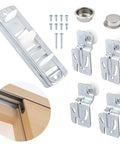 5Pcs Closet Sliding Door Roller Hardware Kit For Wardrobe Doors With Slide Track Replacement Rollers For Top Hung Sliding Doors Compatible With Three Quarters Inch To One And Three Eighths Inch Door Thickness