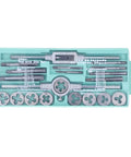 Tap Die Set With Tool Steel Threading Kit For DIY Car Repair And Model Processing Built Tough Cast Iron And Aluminum Tapping Power Tools For Mechanical Transmission And Thread Cutting Projects, 20-piece set in case