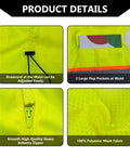 Built Tough Women Hi Vis Safety Vest With Reflective Strips And Pockets Ansi Class 2 features adjustable drawcord and large pockets.