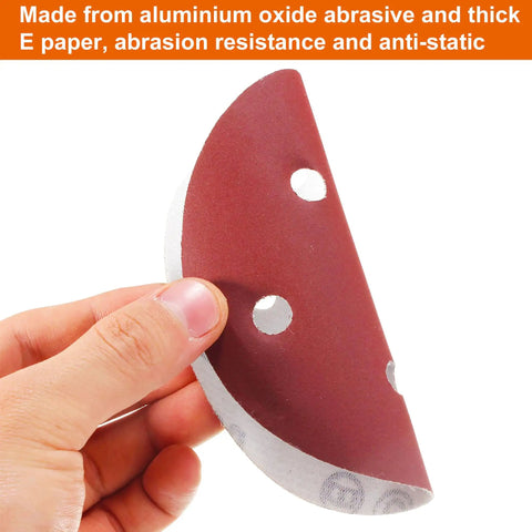 5 Inch Hook And Loop Sanding Discs For Random Orbital Sander Set 110 Pieces Assorted Grits 40 60 80 120 180 240 320 400 600 800 1000 Aluminium Oxide Abrasive Paper With Thick Backing