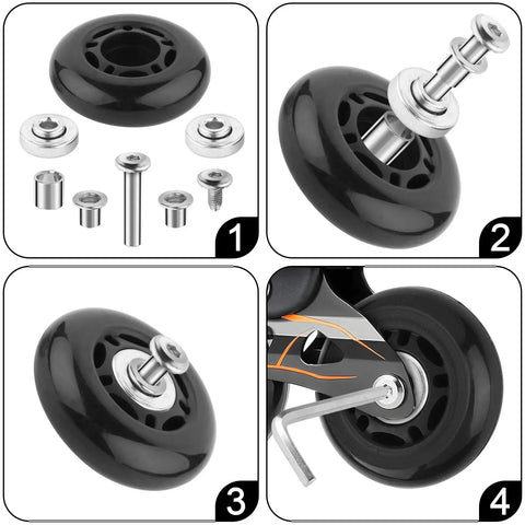 Inline Skates Axle Spacer Screws Replacement Kit with Allen Wrenches for Roller Blades, durable alloy parts and wheels