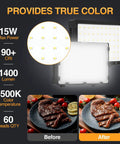 60 LED Portable Photo Lighting Kit With Adjustable Tripod Stand For Tabletop Photography And Video Shoots, 1400 Lumens 5500K