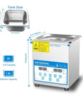 Ultrasonic Jewelry Cleaner With Digital Timer And Heater 40 KHz 2L Capacity Workhorse Cleaning Machine dimensions display