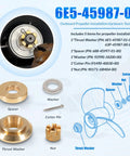 Outboard Propeller Installation Hardware Kit For Yamaha Outboard Engines 150HP To 300HP Replaces OEM 6E5-45987-01 diagram and parts