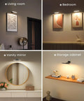 Top Notch Rechargeable Picture Lights Two Pack Museum Quality High Cri Wall Mounted Frame Lamps Dope Glow For Modern Art Displays in living room and bedroom.
