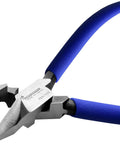Fast Zip Tie Cutter For 0.31-Inch Ties, 6-Inch Diagonal Cutter with blue handles on white background