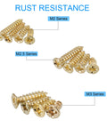 1200 Pcs Tiny Phillips Flat Head Self Tapping Screws Set For Wood Plastic And Soft Metal M2 M2.5 M3 shown in rust resistance series