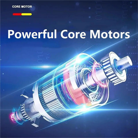 Electric Hydraulic Rebar Bender And Shear Cutter RC 20 Model showing powerful core motor with glowing effects and metallic design.