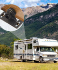 Bulldog Style Cabinet Door Latch With Antique Brown Finish, Right Angle Mount, RV and Home Use, shown in an RV setting