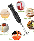 Total Game Changer Cordless Hand Blender With Whisk For Smoothies Soups And Baby Food Purees featuring a stainless blend rod for easy mixing.