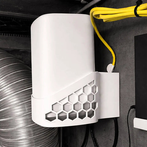 Wall Mount Bracket For Xfinity Comcast Xb8 Router Wifi with honeycomb design, providing cooling and tidy cable management.