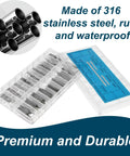 360 Piece Stainless Steel Watch Link Pins Set With 6mm To 23mm Assortment And Clear Storage Case For Watch Bands