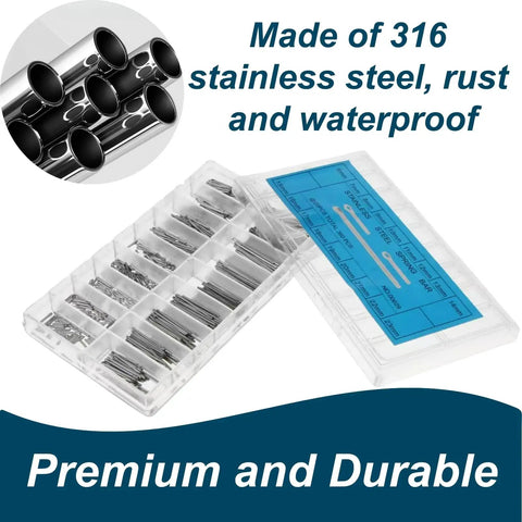 360 Piece Stainless Steel Watch Link Pins Set With 6mm To 23mm Assortment And Clear Storage Case For Watch Bands