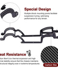 Beefy Carbon Fiber Chassis Kit For 1/18 TRX4M Bronco Defender Crawler with ECS Securing Straps and shock mount points