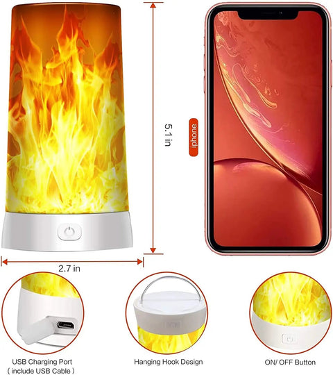 Flameless LED Flame Lights With Remote Control And Timer Battery Powered Outdoor Waterproof Flame Lights for indoor decor.