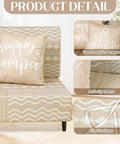 Boho RV Dinette Cushion Covers Set 6 Piece Stretchy Washable Replacement for Camper Car Benches detail view with pillowcases