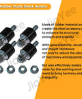 Heavy Duty M10 30X25mm Rubber Shock Isolator Mounts Anti Vibration Kit For Heat And Water Pumps Air Compressors Diesel Generators Garage Motors DIY Engine Builds 4 Piece Set captures a set of rubber isolation mounts with steel washers.