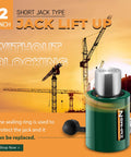 Newhai 20-ton hydraulic bottle jack with green body, silver lifting ram, and black pump handle