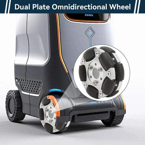 HERCHR 60mm dual-row omnidirectional wheel with black rollers; replacement wheel for folding bikes and e-bikes