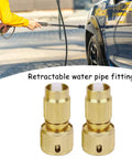Two Piece Garden Expandable Hose Repair Kits With Tough Aluminum Faucet Adapter Connectors To Fix Leaks And Save Your Watering Setup For Sprinklers Or Car Wash Fast And Easy, brass hose fittings for car wash
