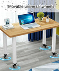 Beefy Heavy Duty Metal Furniture Legs With Casters For Cabinets Desks Chairs And Bars, showing table with casters