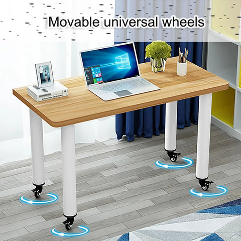 Beefy Heavy Duty Metal Furniture Legs With Casters For Cabinets Desks Chairs And Bars, showing table with casters