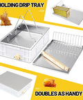 Beekeeping Uncapping Station All In One For Easy Honey Harvesting with trays, strainer, and storage box kit.