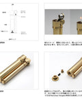 Brass Oil Lighter Field L Cylinder Style Cigarette Lighter Made In Japan 72mm Long 54g Handy Portable Tube Torch With Manual And Box