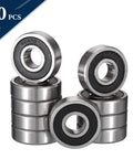 HiPicco 604-2RS miniature deep groove ball bearings, chrome steel with double rubber seals, 4x12x4 mm, 10 pcs